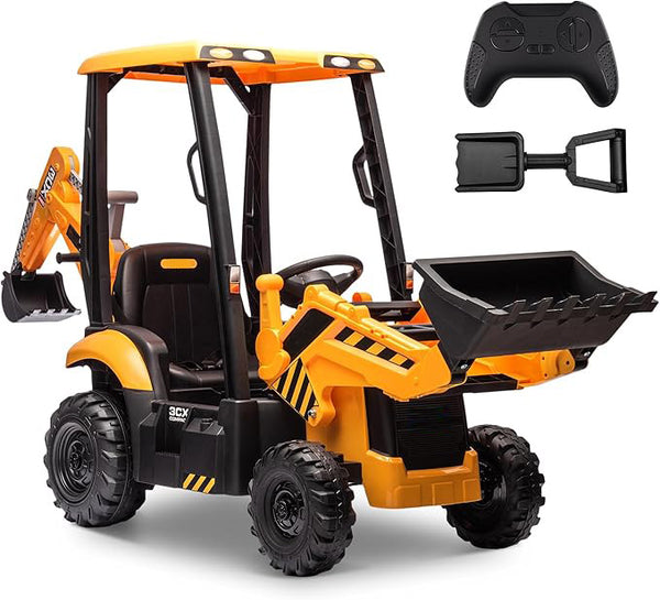 Electric Backhoe Loader Toy Car for Kids
